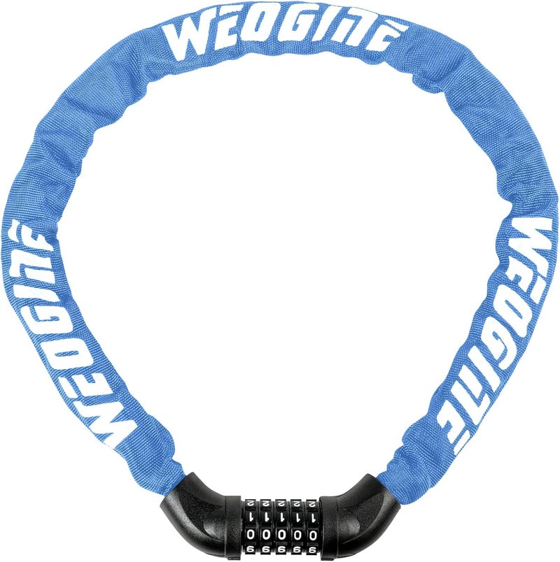 Weogine Bike Lock with Numbers and high Security Level, Bike Chain Lock, Bicycle Locks, 5 Digit Combination Lock for Bike, Bicycle, Scooter, Motorcycle, Door, Gate, Fence - Image 1